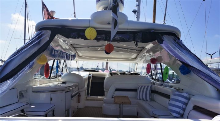50th birthday party surprise luxury sunseeker motor yacht charter