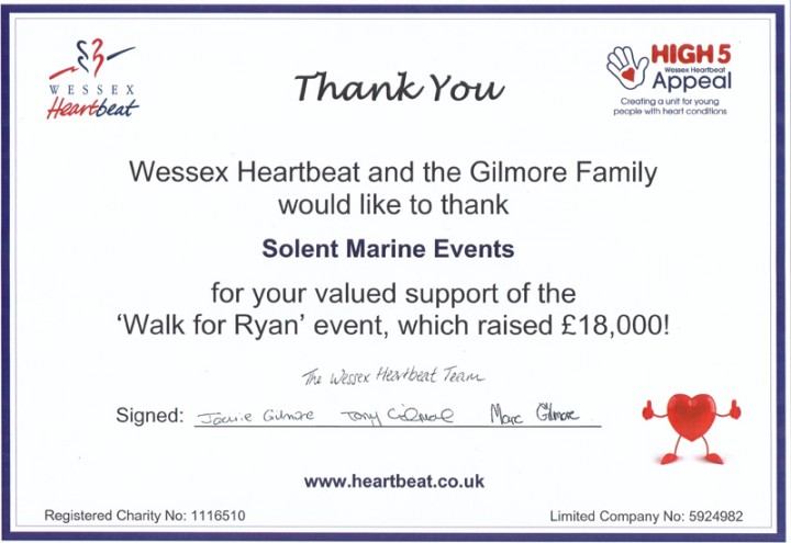 Wessex Heartbeat Gilmore Family Charity