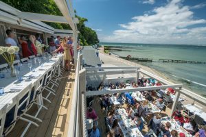 the hut colwell bay london sunseeker charter solent marine events